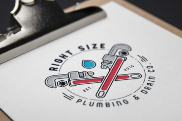 Right Size Plumbing & Drain Co - Logo Mockup