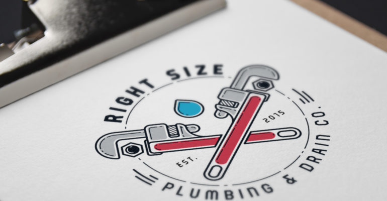 Right Size Plumbing & Drain Co - Logo Mockup